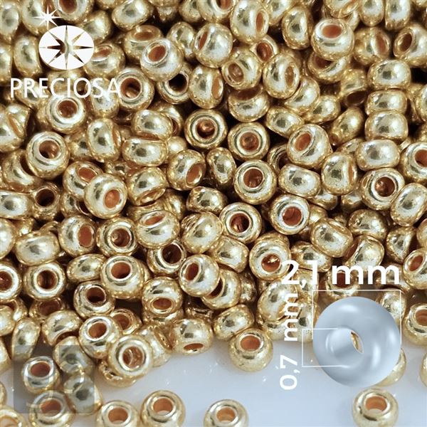 Preciosa Rocailles 11/0 2,1 mm Golden 18581 20 g