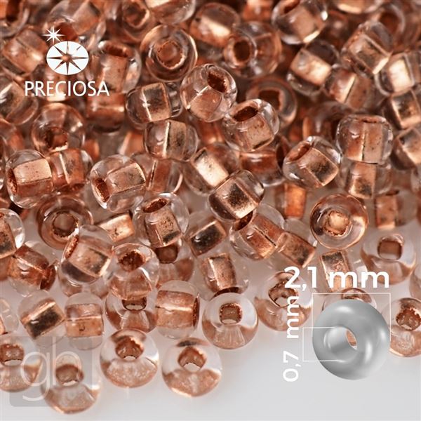 Preciosa rokajl 11/0 2,1 mm Braun 68105 50 g