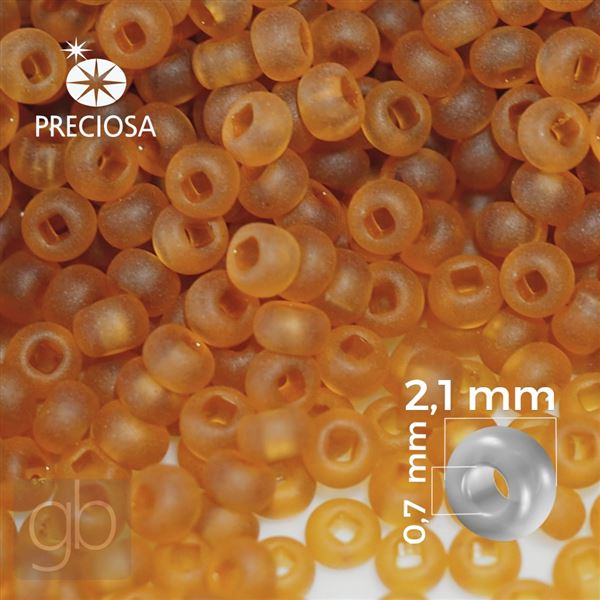 Preciosa Rocailles 11/0 2,1 mm Braun MATT 10090 50 g