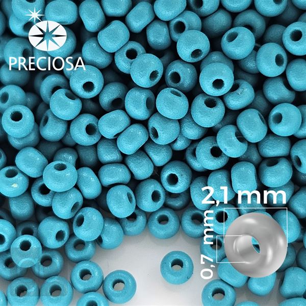 Preciosa Rocailles 11/0 2,1 mm Blau PERMALUX 22m18 20 g