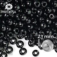 Preciosa Rocailles 11/0 2,1 mm Schwarz 23980 50 g