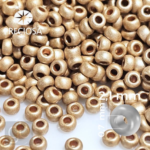 Preciosa Rocailles 11/0 2,1 mm Golden MATT 18583 50 g