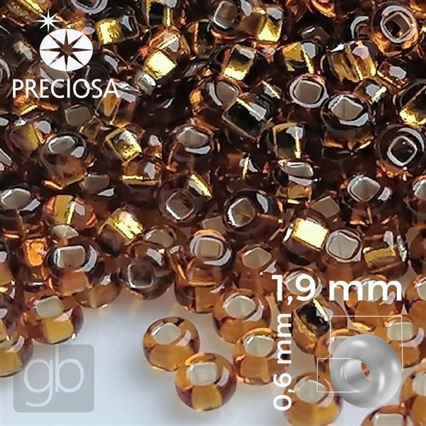 Preciosa Rocailles 12/0 1,9 mm Braun 17090 20 g