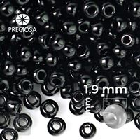 Preciosa Rocailles 12/0 1,9 mm Schwarz 23980 50 g