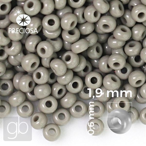 Preciosa Rocailles 12/0 1,9 mm Grau 43020 20 g