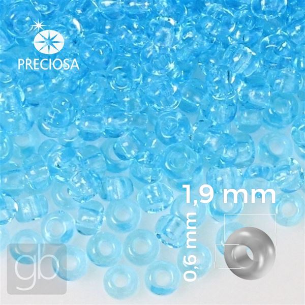 Preciosa Rocailles 12/0 1,9 mm Blau 60000 20 g