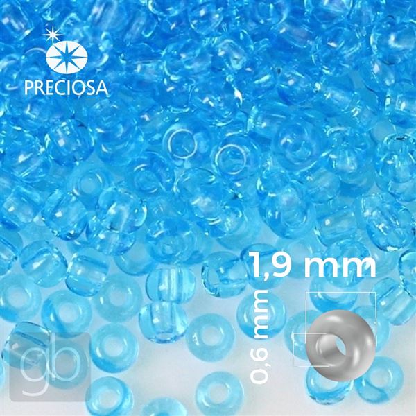 Preciosa Rocailles 12/0 1,9 mm Blau 60010 20 g