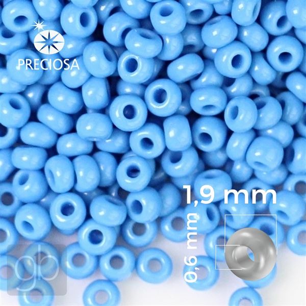 Preciosa Rocailles 12/0 1,9 mm Blau (63080) 20 g