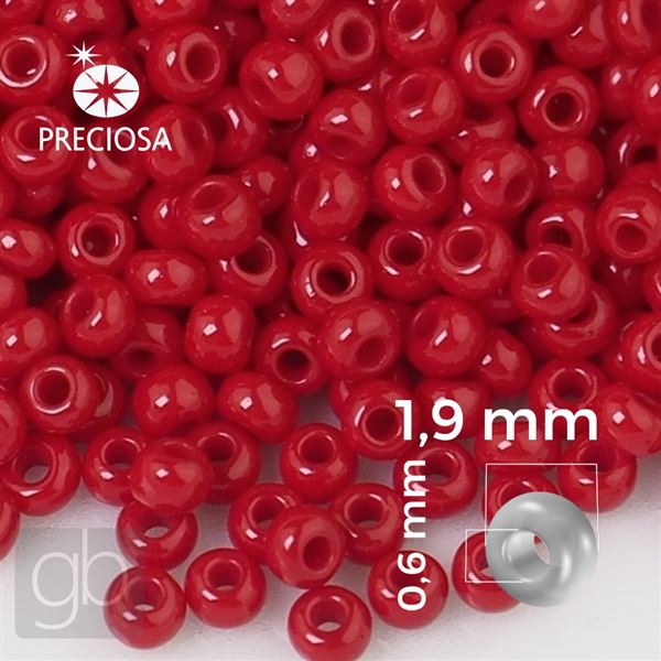 Preciosa Rocailles 12/0 1,9 mm Rot 93210 20 g