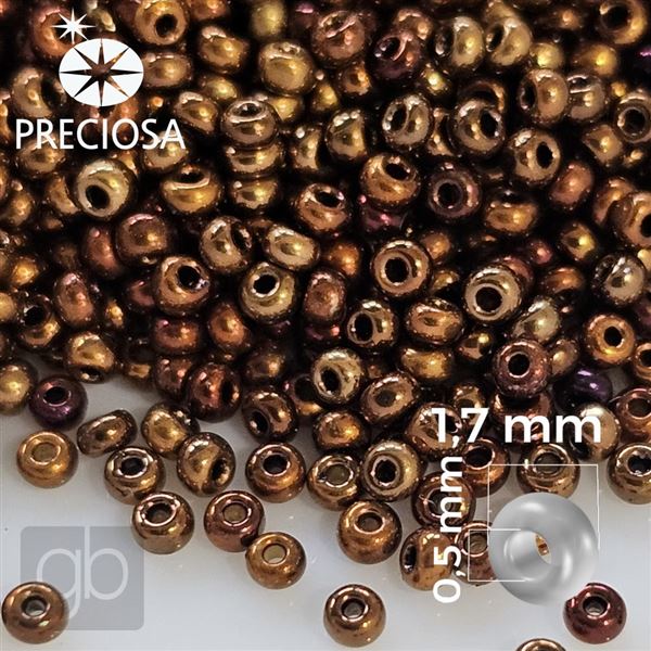 Preciosa Rocailles 13/0 1,7 mm Braun IRIS 59145 20 g