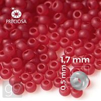 Preciosa Rocailles 13/0 1,7 mm Rot MAT (90090) 50 g