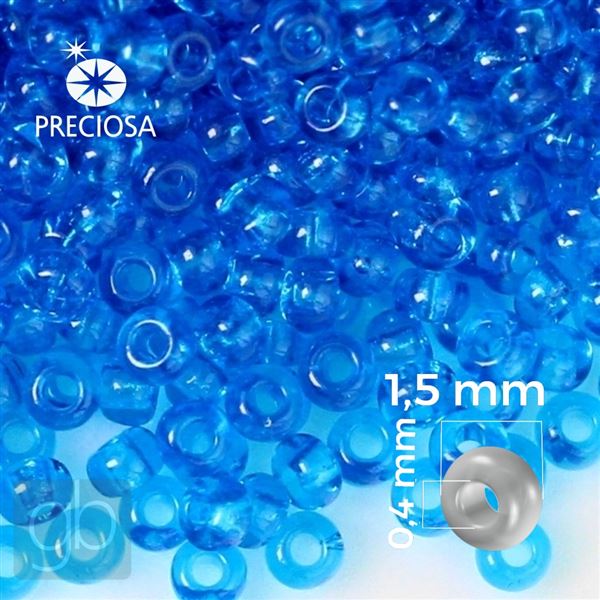 Preciosa Rocailles 15/0 1,5 mm Blau (60150) 20 g
