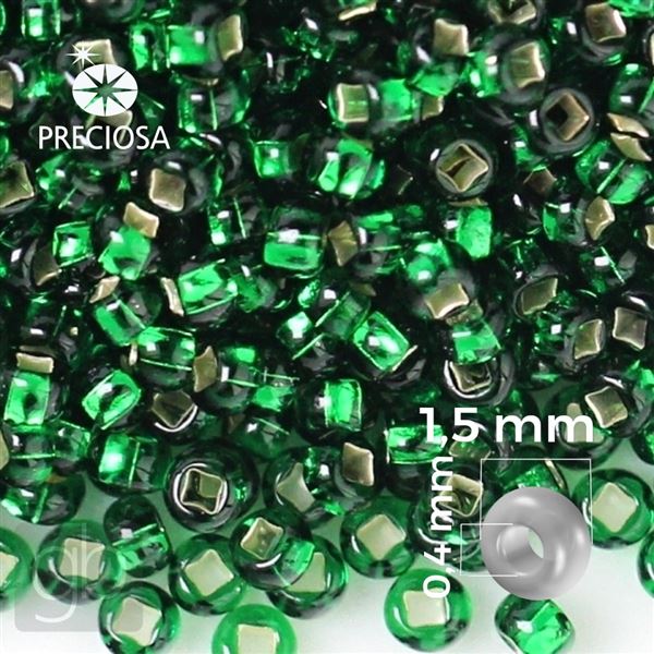 Preciosa Rocailles 15/0 1,5 mm Grn 57060 50 g