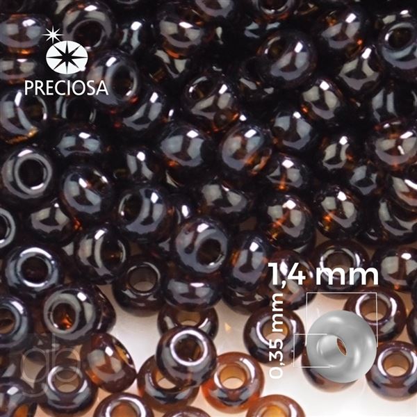 Preciosa Rocailles 16/0 1,4 mm Braun 10140 20 g