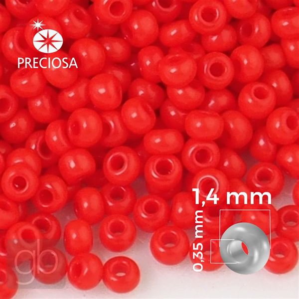 Preciosa Rocailles 16/0 1,4 mm Rot 93170 20 g