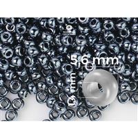 Preciosa Rocailles 3/0 5,6 mm Grau Hematit (49102) 20 g