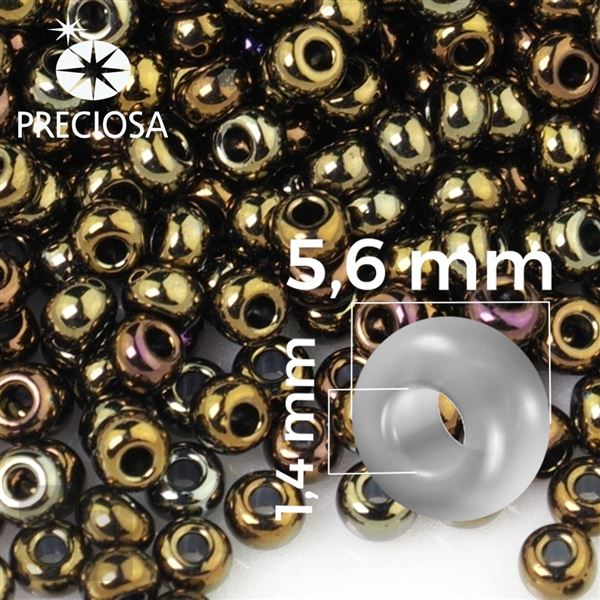 Preciosa Rocailles 3/0 5,6 mm Braun IRIS 59115 50 g