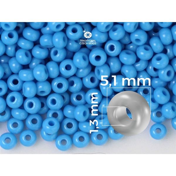 Preciosa Rocailles 4/0 5,1 mm Blau (63050) 20 g