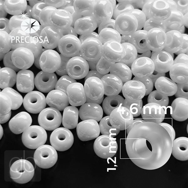 Preciosa Rocailles 5/0 4,6 mm Wei 46102 50 g