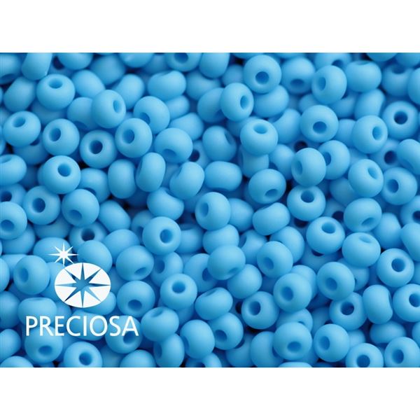 Preciosa Rocailles 5/0 4,6 mm Blau MATT (63020) 20 g