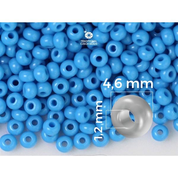 Preciosa Rocailles 5/0 4,6 mm Blau (63050) 20 g