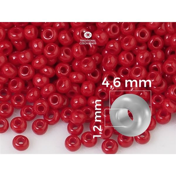 Preciosa Rocailles 5/0 4,6 mm Rot (93210) 20 g