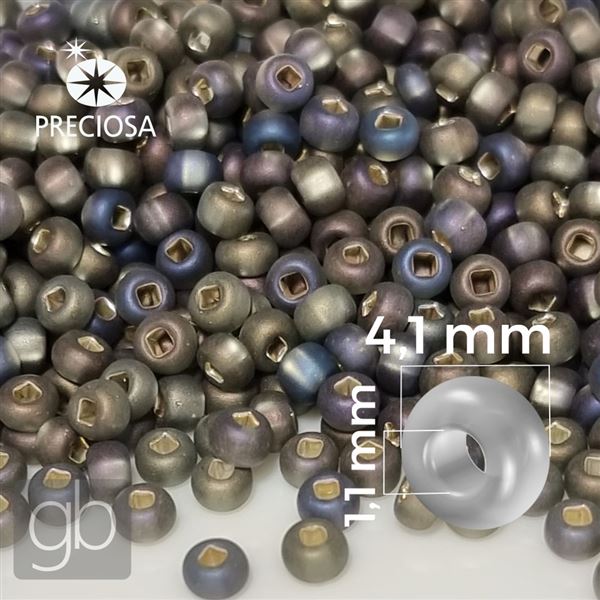 Preciosa Rocailles 6/0 4,1 mm IRIS MATT 47019 50 g