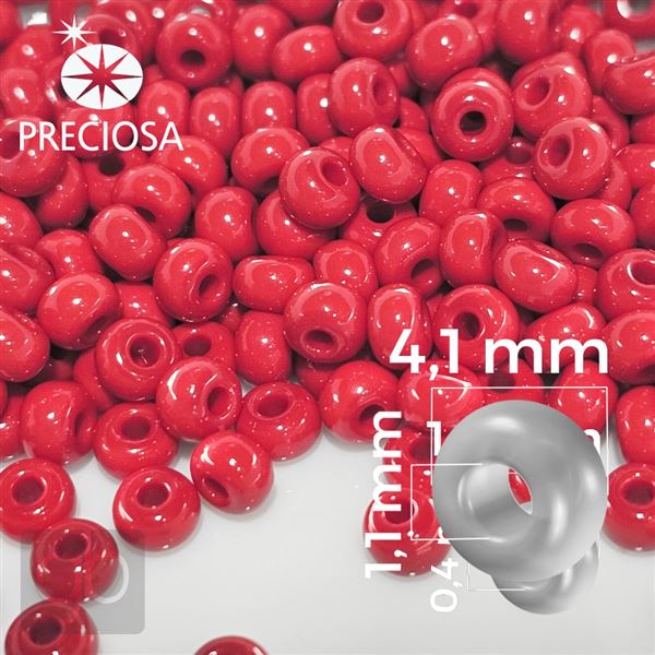 Preciosa Rocailles 6/0 4,1 mm Rot 93190 20 g