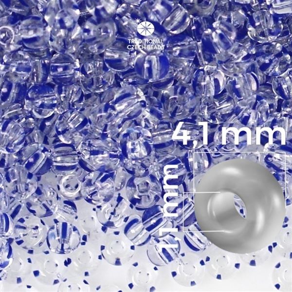 Preciosa STRIPED Rocaiylles 6/0 4,1 mm 00330 20 g