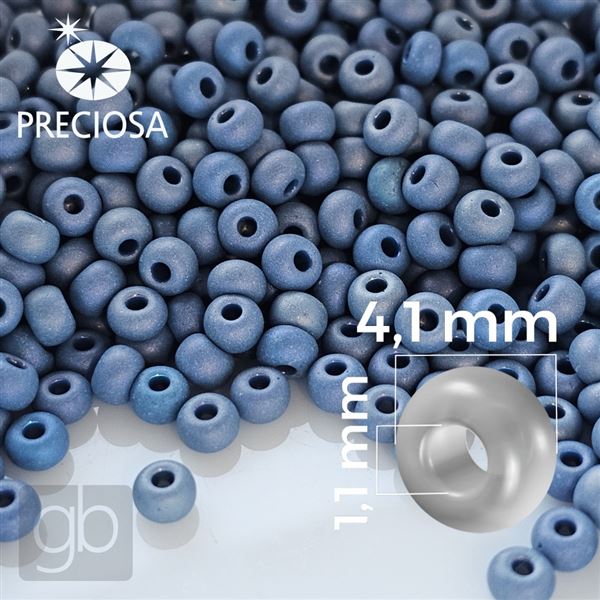 Preciosa Rocailles 6/0 4,1 mm Blau 18538 50 g