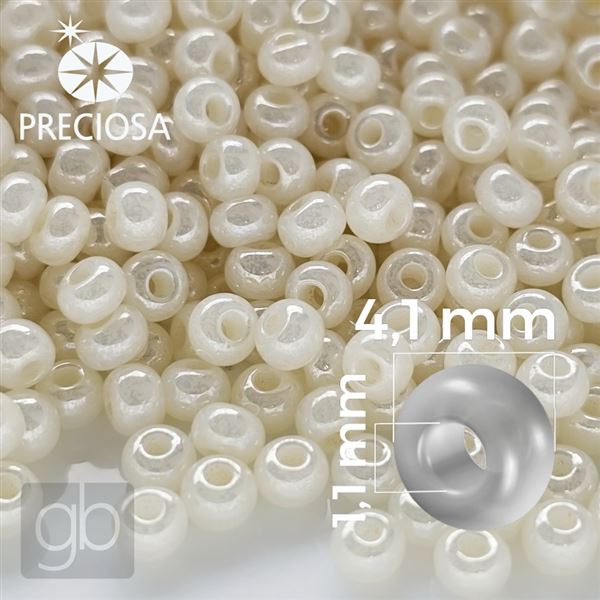 Preciosa Rocailles 6/0 4,1 mm Beige Shell 47102 50 g