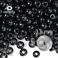 Preciosa Rocailles 7/0 3,5 mm Schwarz 23980 50 g