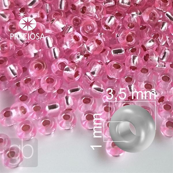 Preciosa Rocailles 7/0 3,5 mm Rosa (18275) 20 g