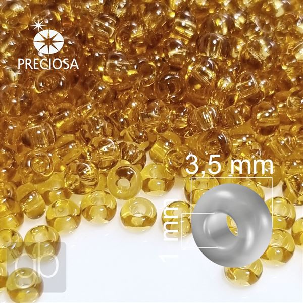 Preciosa Rocailles 7/0 3,5 mm Gelb (10050) 20 g