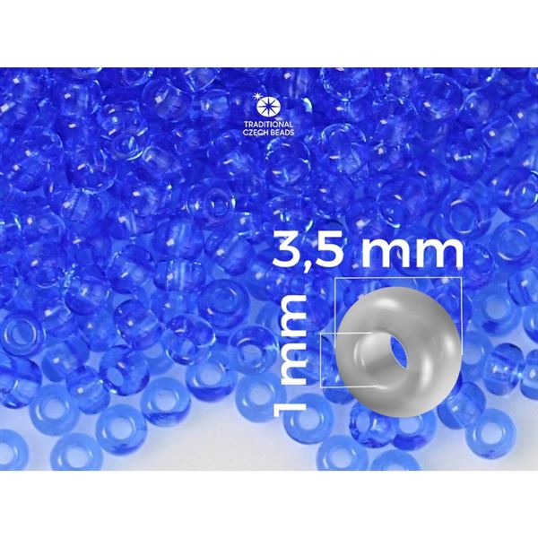 Preciosa Rocailles 7/0 3,5 mm Blau (30030) 20 g