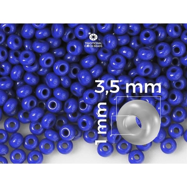 Preciosa Rocailles 7/0 3,5 mm Blau (33050) 20 g