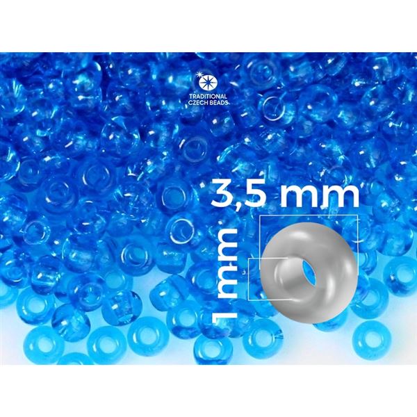 Preciosa Rocailles 7/0 3,5 mm Blau (60150) 20 g