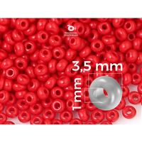 Preciosa Rocailles 7/0 3,5 mm Rot (93190) 20 g