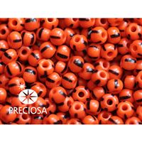 Preciosa STRIPED 8/0 2,9 mm Orange Schwarz 9349 50 g