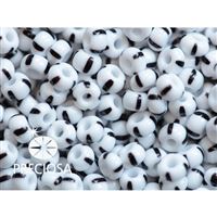 Preciosa STRIPED 8/0 2,9 mm Weiß Schwarz 03590 50 g