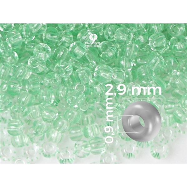 Preciosa STRIPED 8/0 2,9 mm Klar Gr�n 00851 50 g