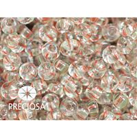 Preciosa STRIPED 8/0 2,9 mm Klar Rot Grün 00951 50 g