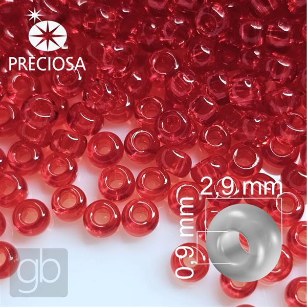 Preciosa Rocailles 8/0 2,9 mm Rot 90070 50 g