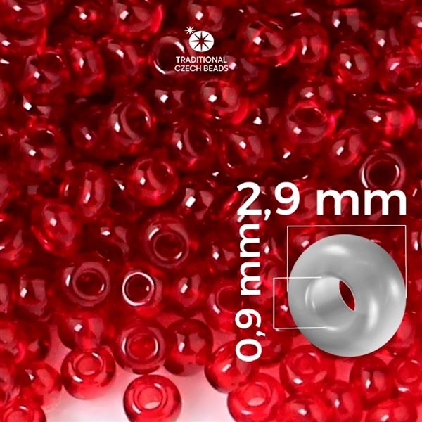 Preciosa Rocailles 8/0 2,9 mm Rot 90090 50 g
