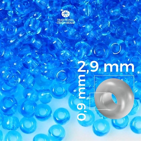 Preciosa Rocailles 8/0 2,9 mm Blau 60030 50 g