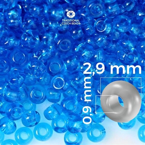 Preciosa Rocailles 8/0 2,9 mm Blau 60150 50 g