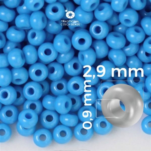 Preciosa Rocailles 8/0 2,9 mm Blau 63050 50 g