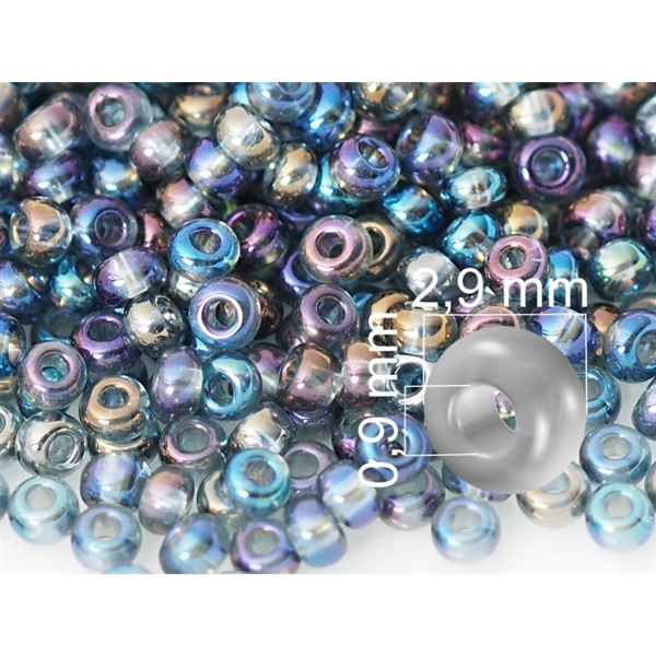 Preciosa Rocailles 8/0  2,9 mm Iris (41010) 20 g