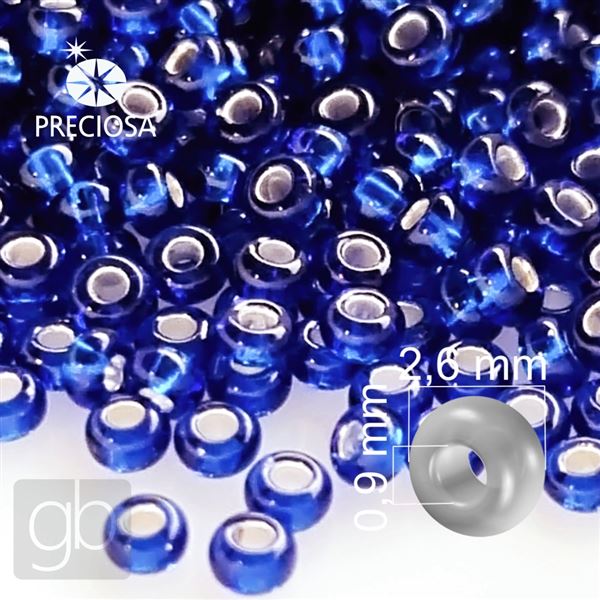 Preciosa Rocailles 9/0 2,6 mm Blau 67300 20 g