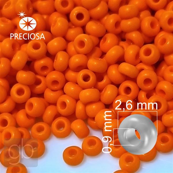 Preciosa Rocailles 9/0 2,6 mm Orange MATT (93140) 20 g